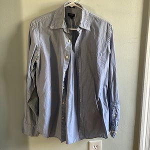 J. Crew Blue Striped Men's Button Down